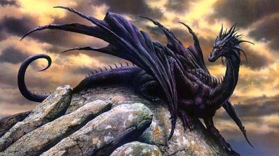 A legendary black dragon